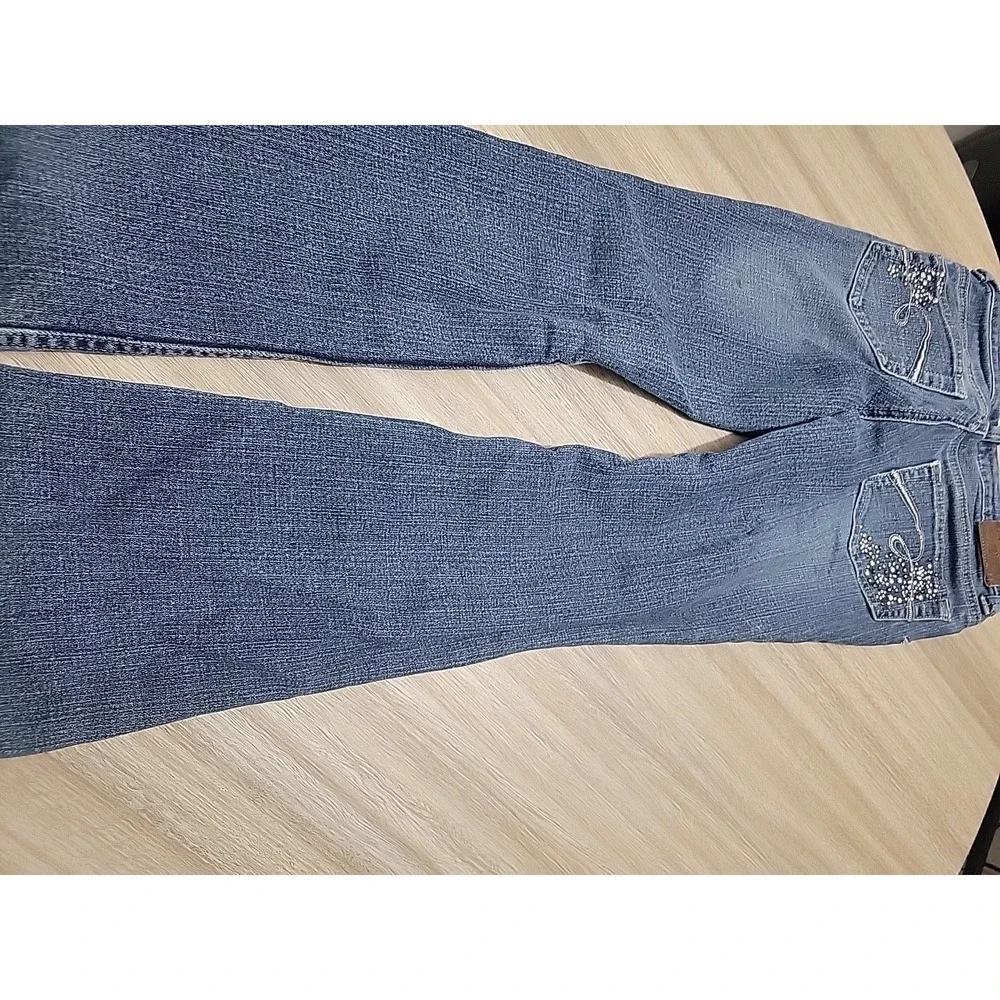 Limited Too Girls Boot Cut Gemstones Streetcore Blue Jeans Sz 8